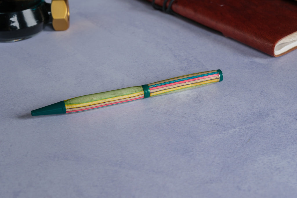 Stokjes groen 2 - ballpoint pen